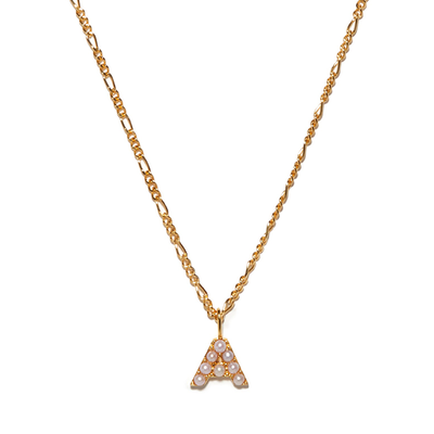 Alphabet Pearl & 14kt Gold-Vermeil A-M Necklace from Otiumberg