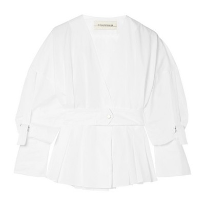 Filonas Belted Cotton-Poplin Blouse from Malene Birger