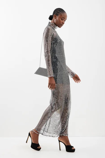 Tina Mesh-Overlay Sequinned Gown from Taller Marmo