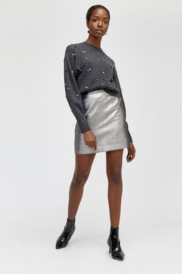 Metallic Woven Pelmet Skirt from Warehouse