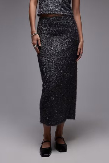 Tinsel Midi Skirt 