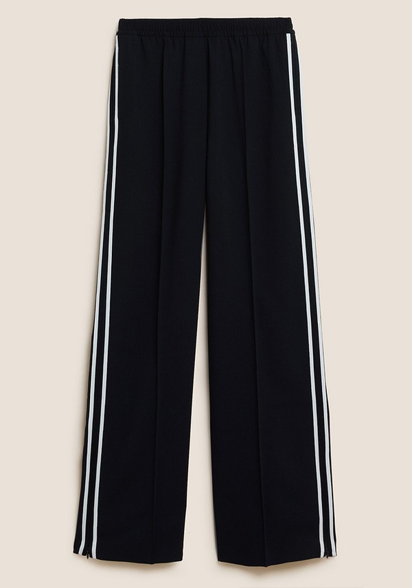 Side Stripe Wide Leg Trousers