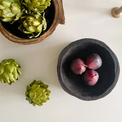 Distressed Natural Dark Wooden Tray