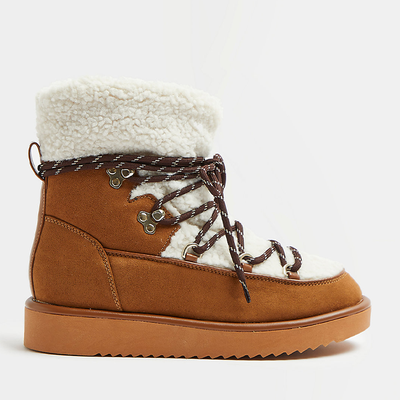 Borg Snow Boots from River Island