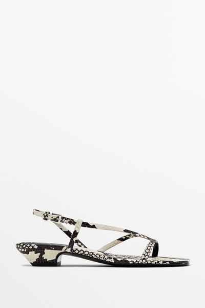 Heeled Animal Print Sandals from Massimo Dutti