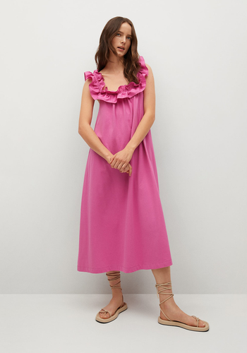 Frill Cotton Dress from Mango