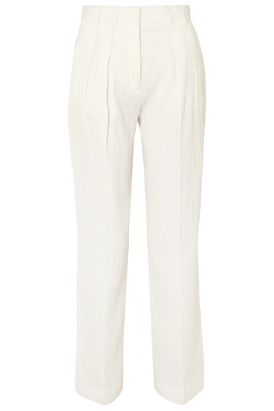 Pleated Seersucker Pants from Victoria, Victoria Beckham