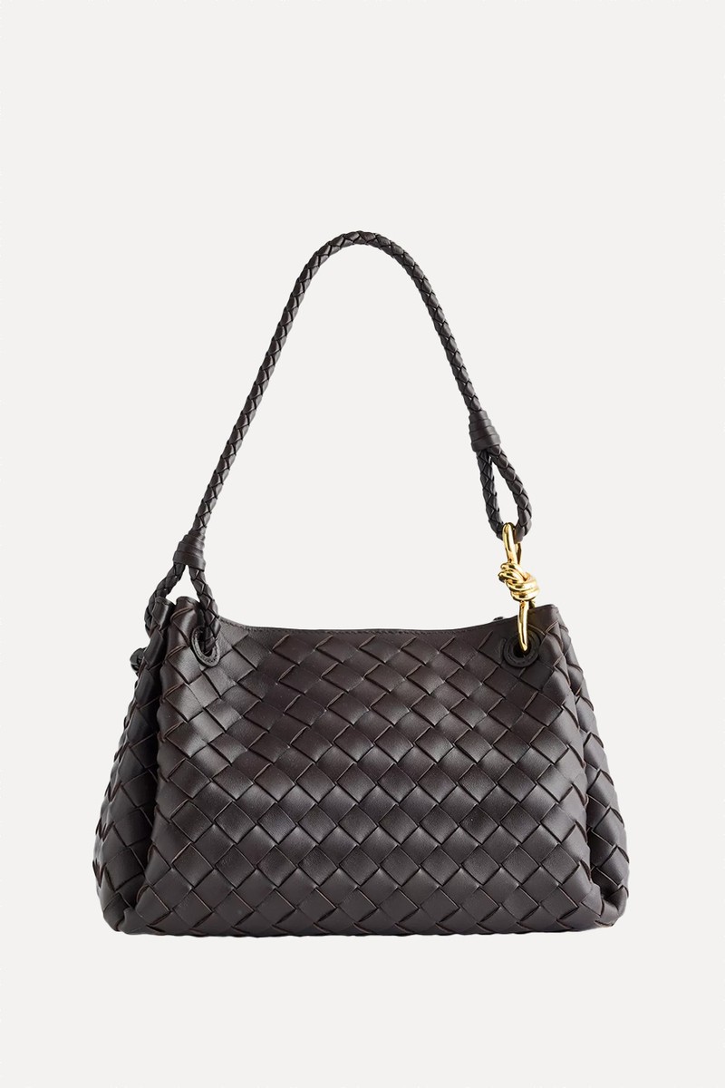 Parachute Intrecciato Medium Leather Shoulder Bag from Bottega Veneta