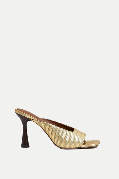 Justine Leather Heeled Mules