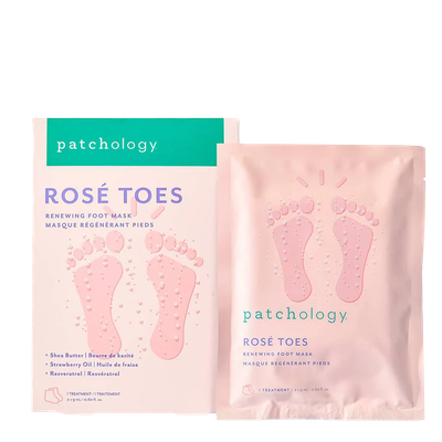 Rosé Toes Renewing Foot Mask from Patchology