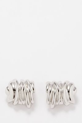 Twist Platinum-Plated Hoop Earrings from Completed Works