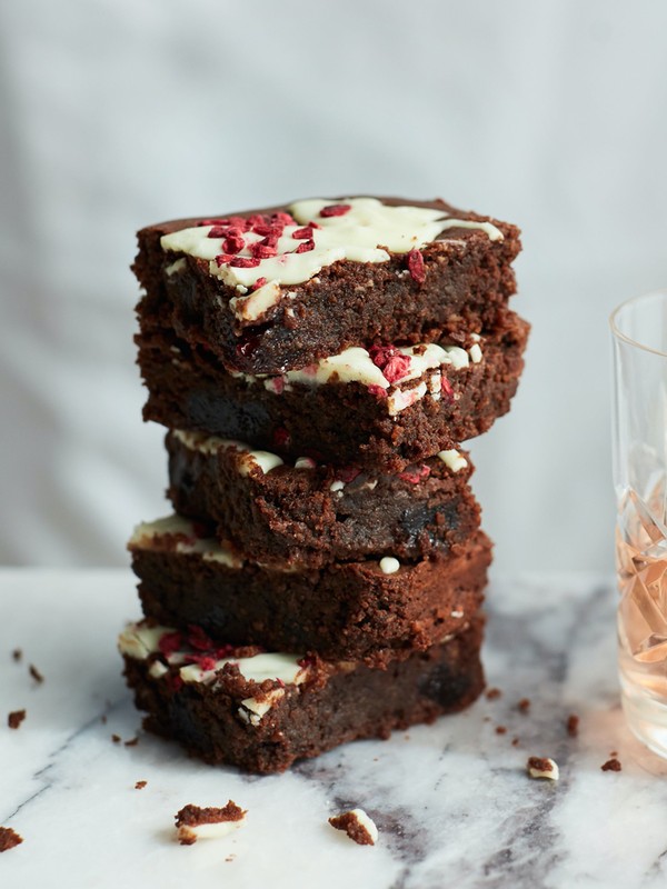 Raspberry And White Chocolate Brownie