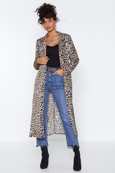 Alley Cat Satin Duster Coat