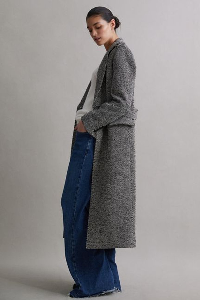 Jesse Wool Blend Herringbone Coat from Reiss