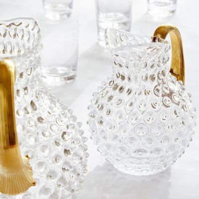 Clear Bobble Jug With Gold Handle from Sophie Conran