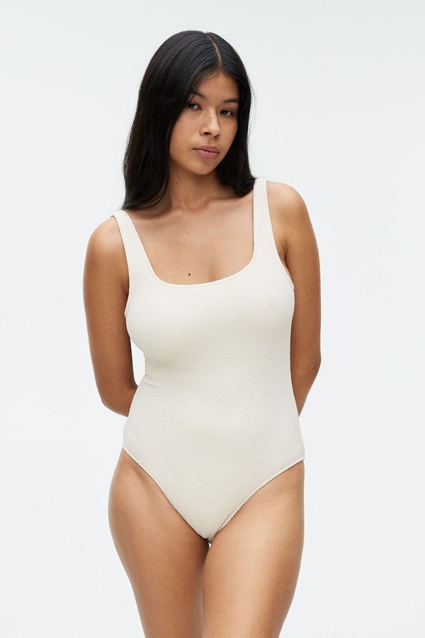 Crinkle Square Neck Swimsuit from ARKET