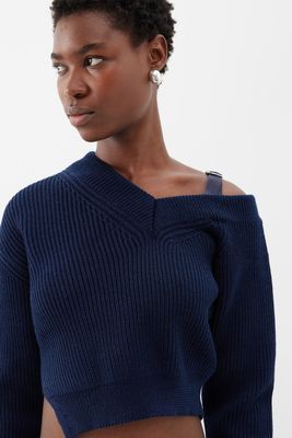 Seville Asymmetric Wool-Blend Sweater from Jacquemus