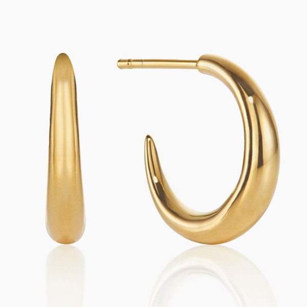 Small Gold Graduated Hoops from Otiumberg