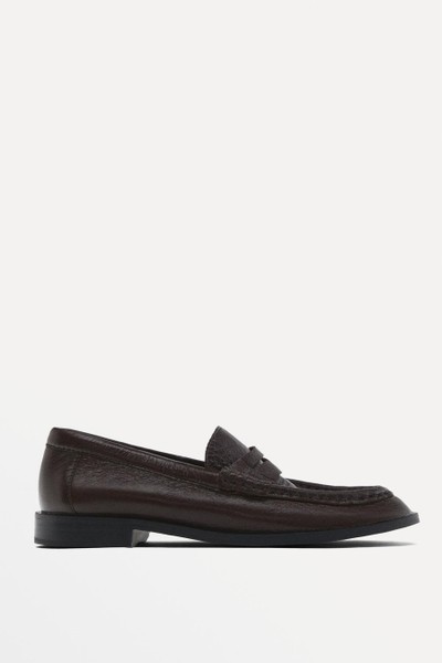 Leather Penny Loafers from Massimo Dutti