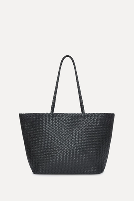 Braided Leather Tote Bag from The White Company