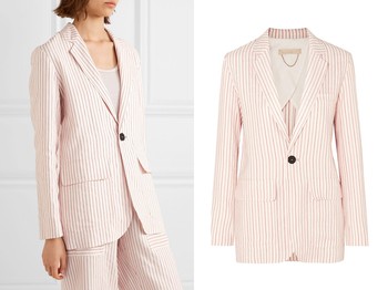 Leto Pinstriped Woven Blazer from Vanessa Bruno