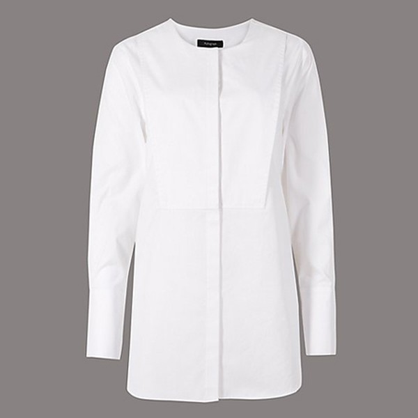 Pure Cotton Round Neck Long Sleeve Shirt 