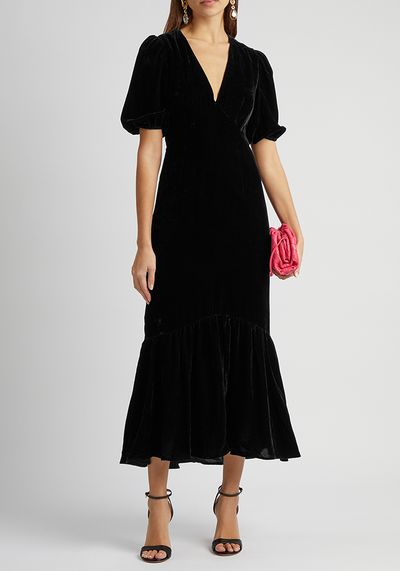 Ester Velvet Midi Dress from Rhode