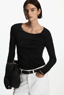 Scoop-Neck Long-Sleeved Top from COS