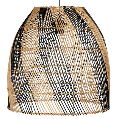 Satun Two Tone Rattan Pendant Light