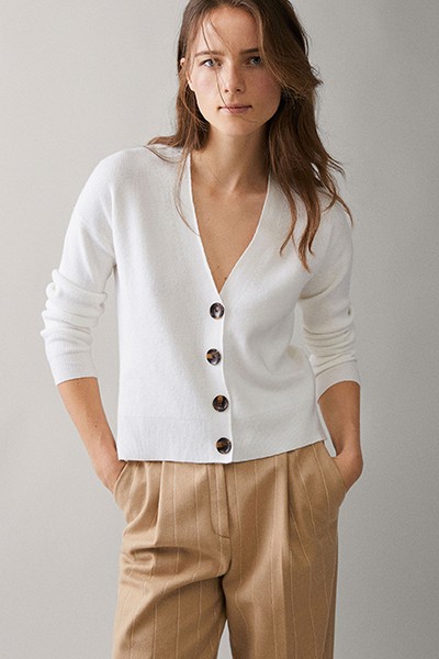 Purl Knit Cardigan from Massimo Dutti