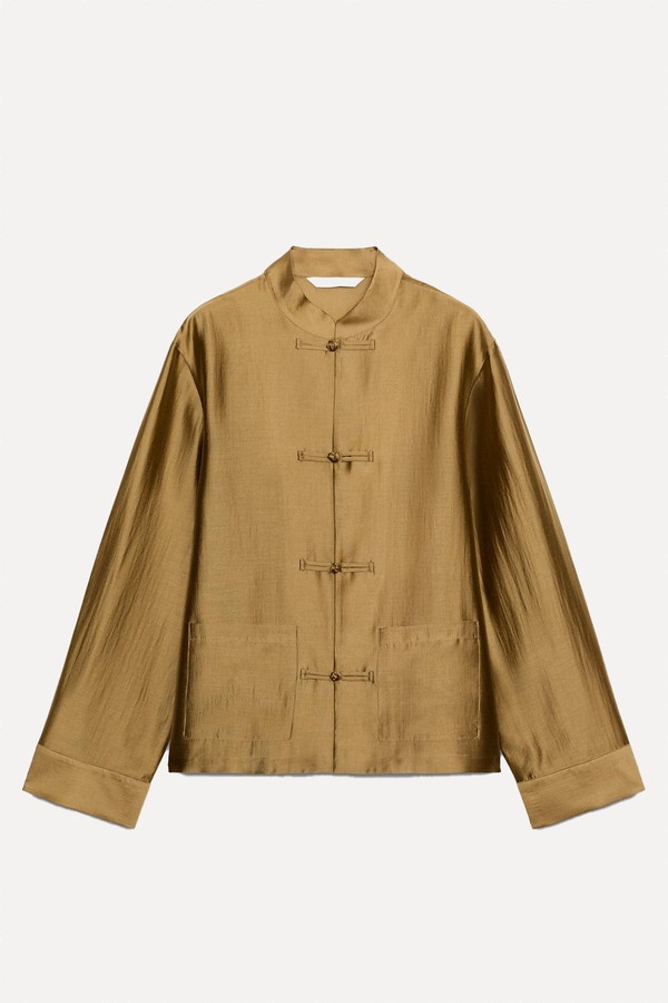Satin Shirt With Fireman Clasps