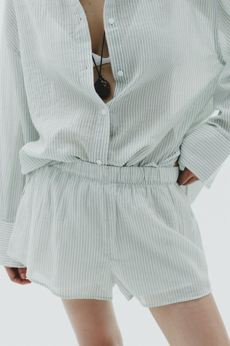 Striped Gauze Pyjama Shorts