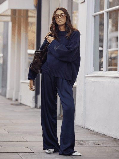 Look We Love: Silky Trousers & Knits