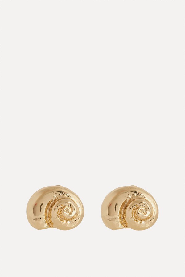 Leila Metal Swirl Earrings from Lelet