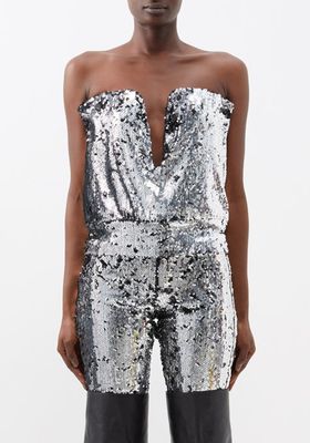 Mandy Sequinned Plunge Top from Isabel Marant