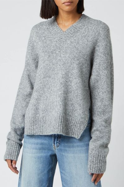 Brushed V Neck Jumper from Helmut Lang