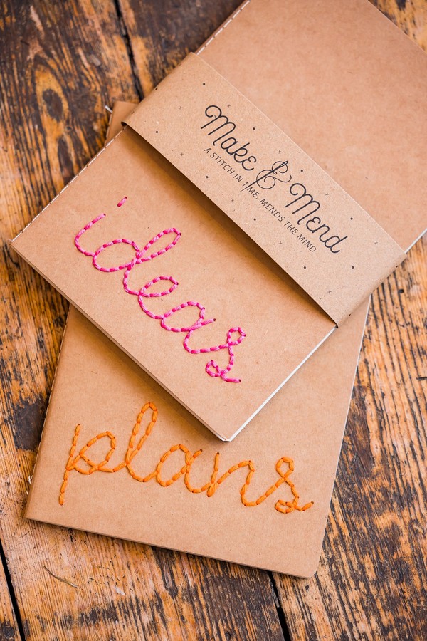 Plans & Ideas Embroidered Notebooks from Make & Mend