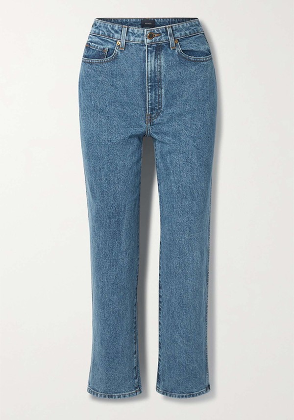 Abigail Cropped High-Rise Straight-Leg Jeans from Khaite