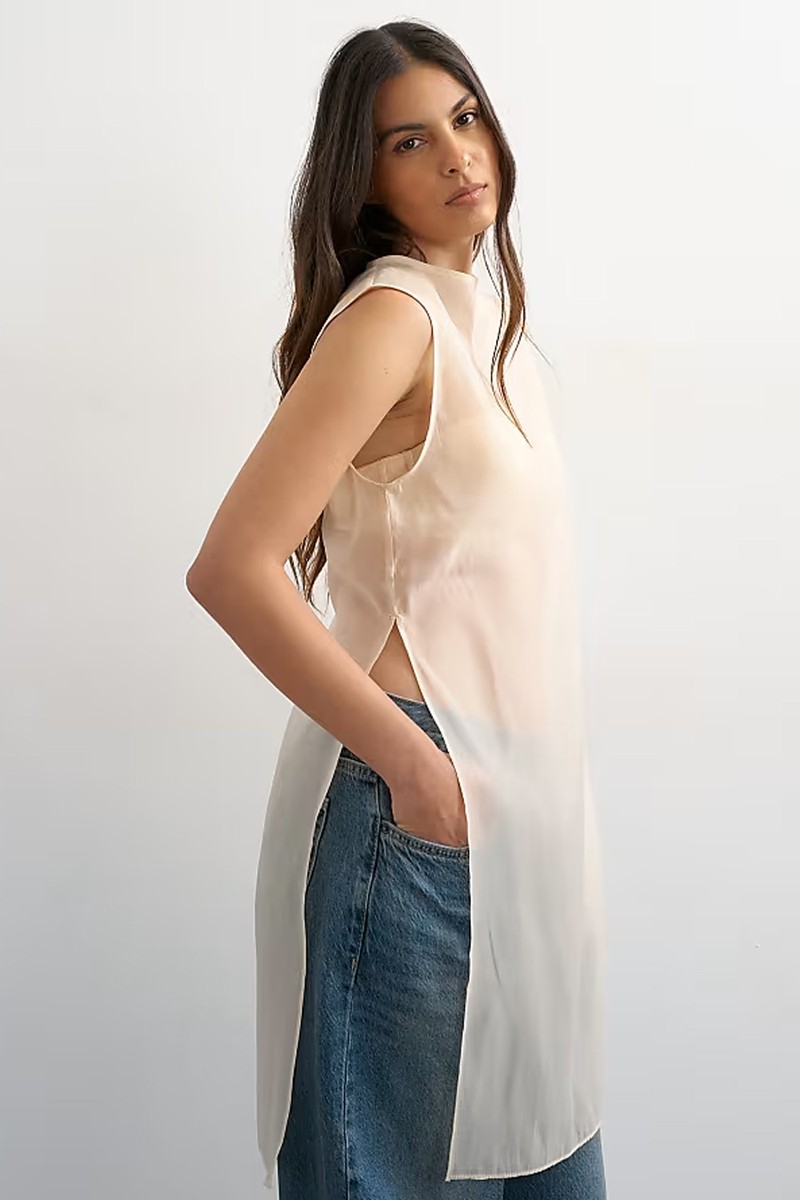 Longline Sheer Organza Tunic from Topshop