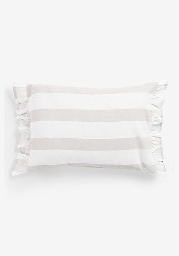 Stripe Ruffle Cushion