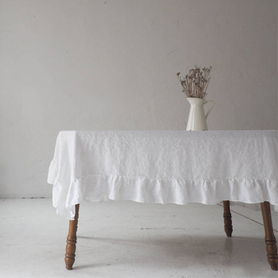Ruffled Linen Tablecloth from SoLinen