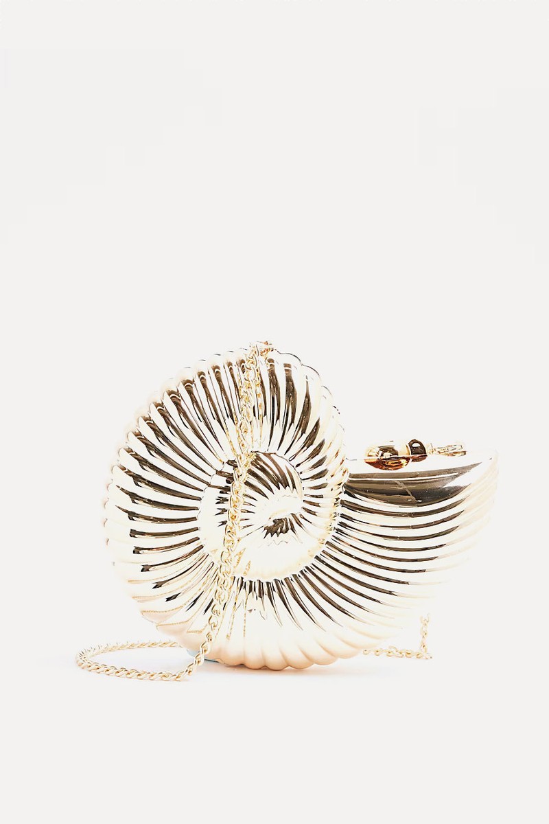 Shell Metal Clutch Bag from River Island