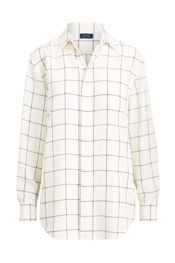 Plaid Silk Broadcloth Shirt