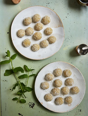 Coconut, Lime And Mint Ladoo 