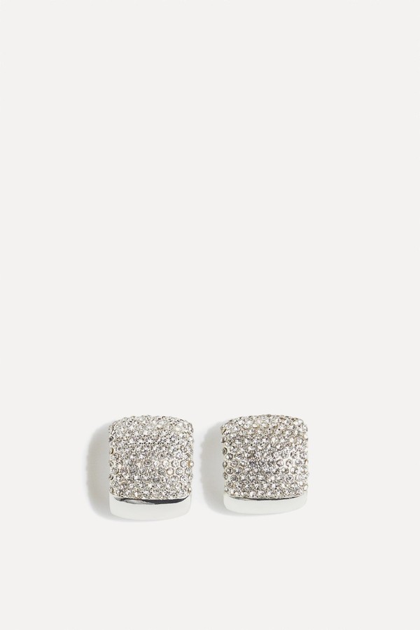 Rhinestone Hoop Earrings