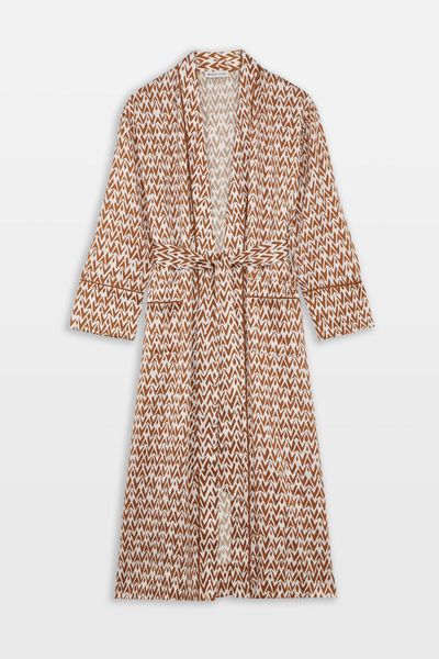 Berega Rust Womens Silk Robe from Soho Home