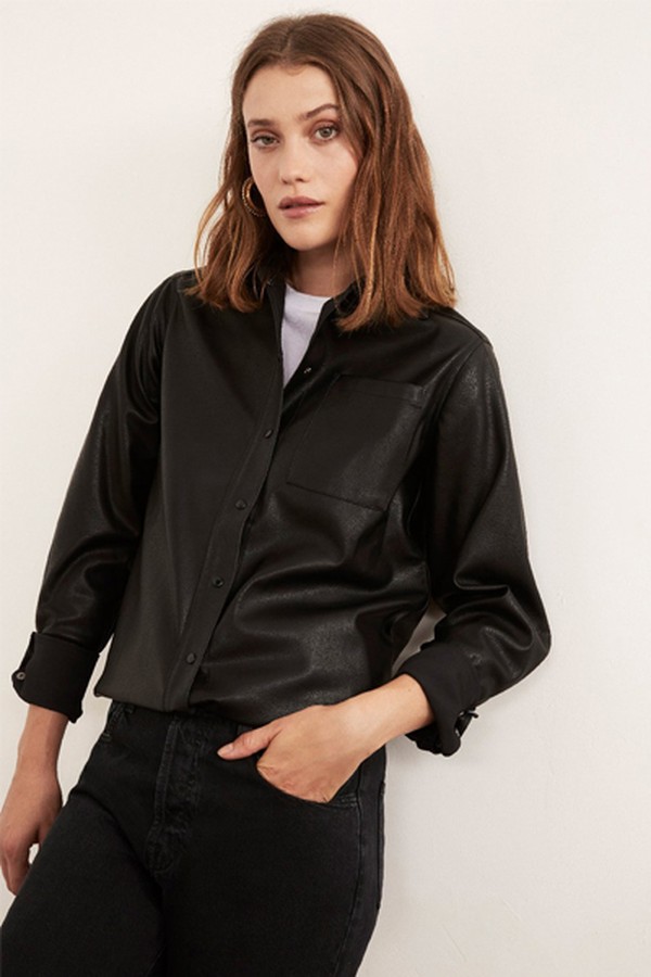 Willow Vegan Leather Shirt from Kitri