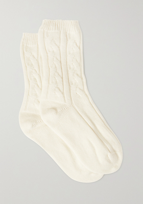 Cable-Knit Cashmere Socks from Johnstons Of Elgin