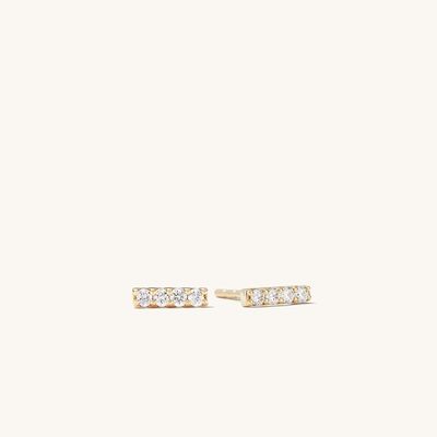 Long Diamond Bar Studs