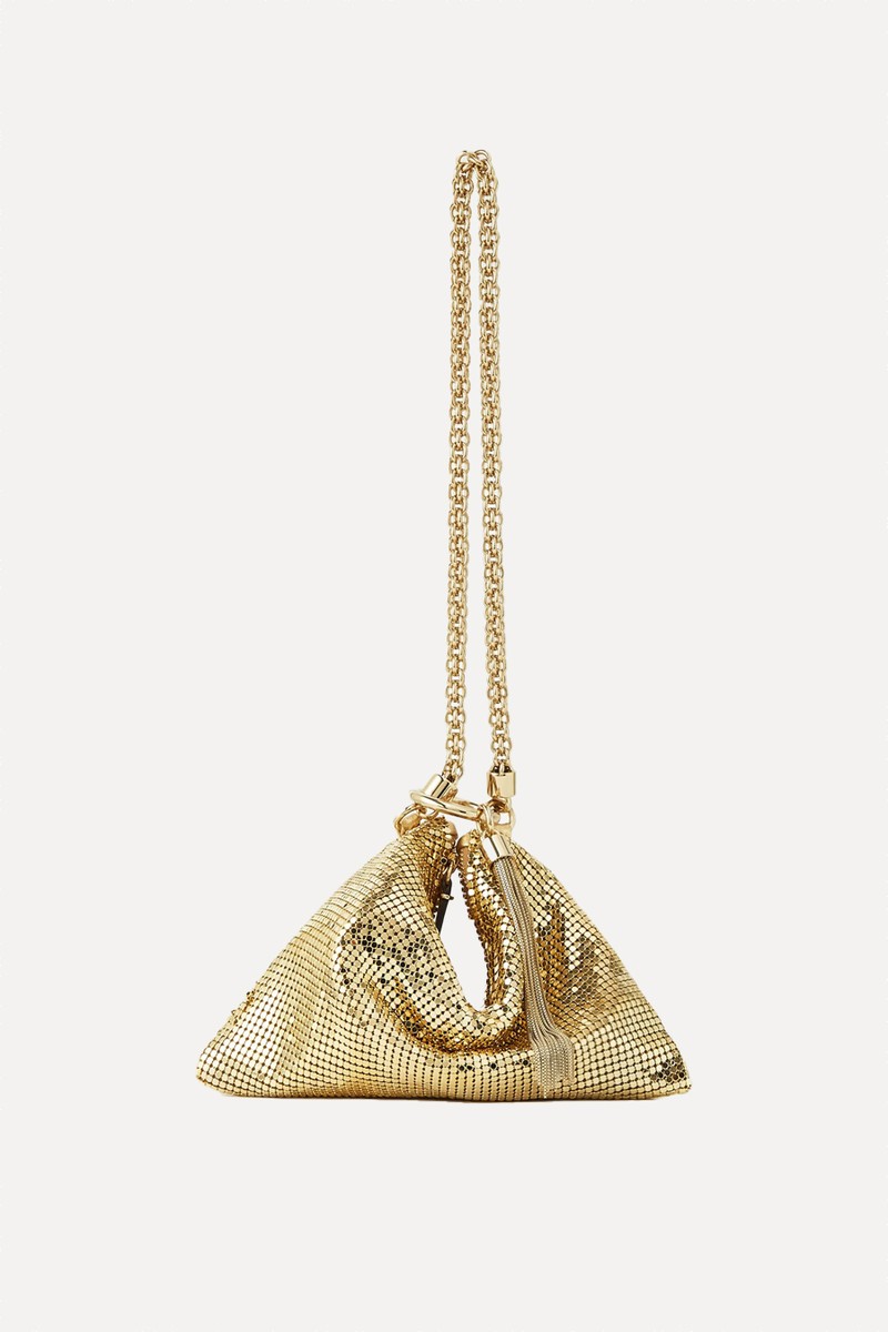 Callie Mini Tasseled Chainmail Shoulder Bag from Jimmy Choo
